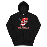 Alternative Hero - 8-Bit Detroit Hockey Basic Unisex Hoodie 