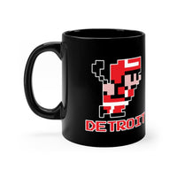 Alternative Hero - 8-Bit Detroit Hockey Black mug 11oz - 