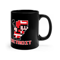 Alternative Hero - 8-Bit Detroit Hockey Black mug 11oz - 