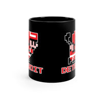 Alternative Hero - 8-Bit Detroit Hockey Black mug 11oz - 