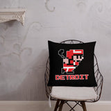 Alternative Hero - 8-Bit Detroit Hockey Premium Pillow - 