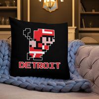 Alternative Hero - 8-Bit Detroit Hockey Premium Pillow