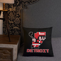 Alternative Hero - 8-Bit Detroit Hockey Premium Pillow