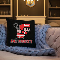 Alternative Hero - 8-Bit Detroit Hockey Premium Pillow