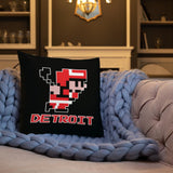 Alternative Hero - 8-Bit Detroit Hockey Premium Pillow