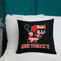 Alternative Hero - 8-Bit Detroit Hockey Premium Pillow