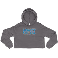 Alternative Hero - Comic Sans Detroit Crop Hoodie - Storm / 