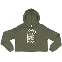 Alternative Hero - Ghost Man on First Crop Hoodie - Military