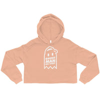 Alternative Hero - Ghost Man on First Crop Hoodie - Peach / 