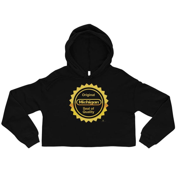 Alternative Hero - Michigan Seal Crop Hoodie - Black / S