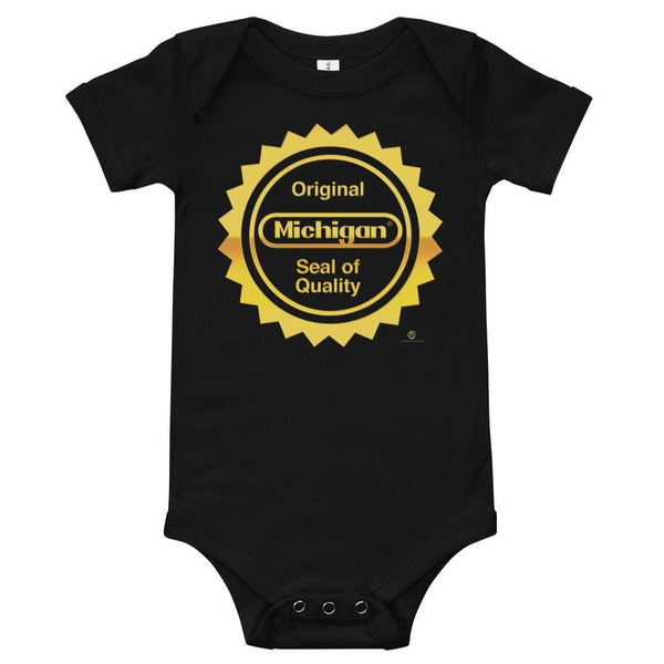 Alternative Hero - Michigan Seal Onesie - Black / 3-6m