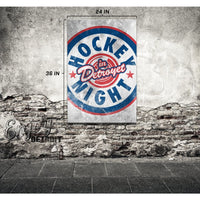 Hockey Night in Detroyet 24x36 Gallery Wrapped Canvas