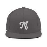 MI State - Michigan MI 3-D Logo Premium Snapback Hat - Dark 