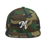 MI State - Michigan MI 3-D Logo Premium Snapback Hat - Green