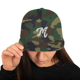 MI State - Michigan MI 3-D Logo Premium Snapback Hat