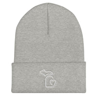 MI State - Michigan Cuffed Beanie - Heather Grey