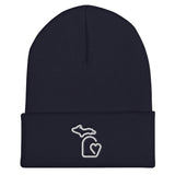 MI State - Michigan Cuffed Beanie - Navy