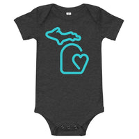 MI State - Michigan Onesie - Dark Grey Heather / 3-6m
