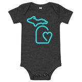 MI State - Michigan Onesie - Dark Grey Heather / 3-6m