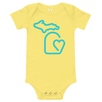 MI State - Michigan Onesie - Yellow / 3-6m
