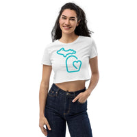 MI State - Michigan Organic Crop Top - White / XS