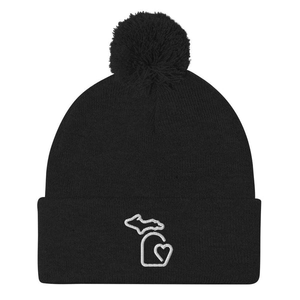 MI State - Michigan Pom-Pom Beanie - Black