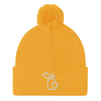 MI State - Michigan Pom-Pom Beanie - Gold