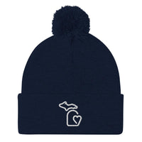 MI State - Michigan Pom-Pom Beanie - Navy
