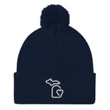 MI State - Michigan Pom-Pom Beanie - Navy