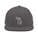 MI State - Michigan Premium Snapback Hat - Dark Grey
