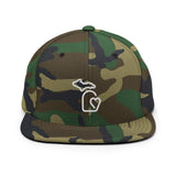 MI State - Michigan Premium Snapback Hat - Green Camo