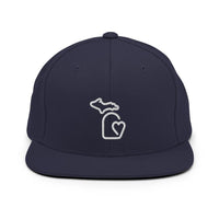 MI State - Michigan Premium Snapback Hat - Navy