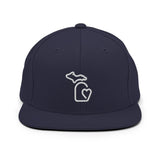 MI State - Michigan Premium Snapback Hat - Navy