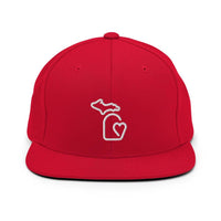 MI State - Michigan Premium Snapback Hat - Red