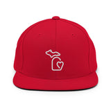 MI State - Michigan Premium Snapback Hat - Red