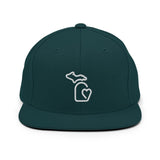 MI State - Michigan Premium Snapback Hat - Spruce