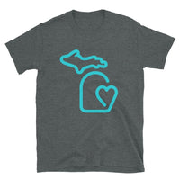 MI State - Michigan Short-Sleeve Basic Unisex T-Shirt - Dark