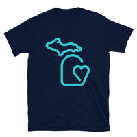 MI State - Michigan Short-Sleeve Basic Unisex T-Shirt - Navy