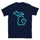 MI State - Michigan Short-Sleeve Basic Unisex T-Shirt - Navy