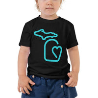 MI State - Michigan Toddler Short Sleeve Tee - Black / 2T