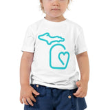 MI State - Michigan Toddler Short Sleeve Tee - White / 2T