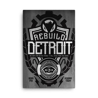 Rebuild Detroit 24x36 Gallery Wrapped Canvas