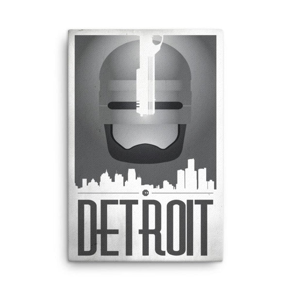 RetroCop Detroit 24x36 Gallery Wrapped Canvas