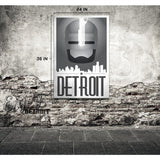 RetroCop Detroit 24x36 Gallery Wrapped Canvas